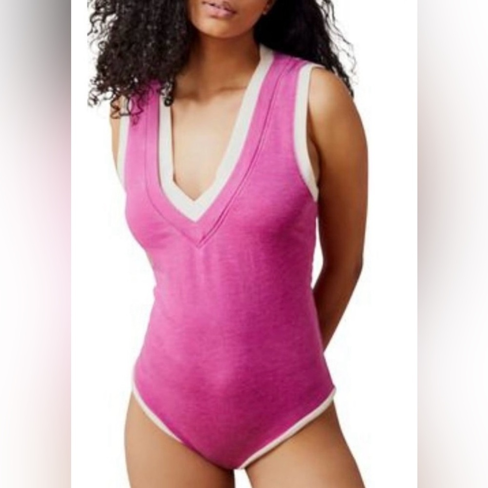 Free People Intimately - Cozy Girls Tank V-Neck Bodysuit NWT